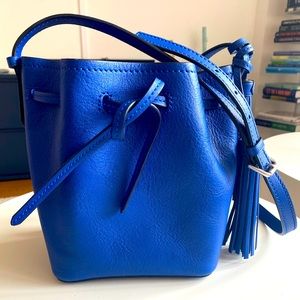 Polo Blue Bucket Bag with Crossbody Strap